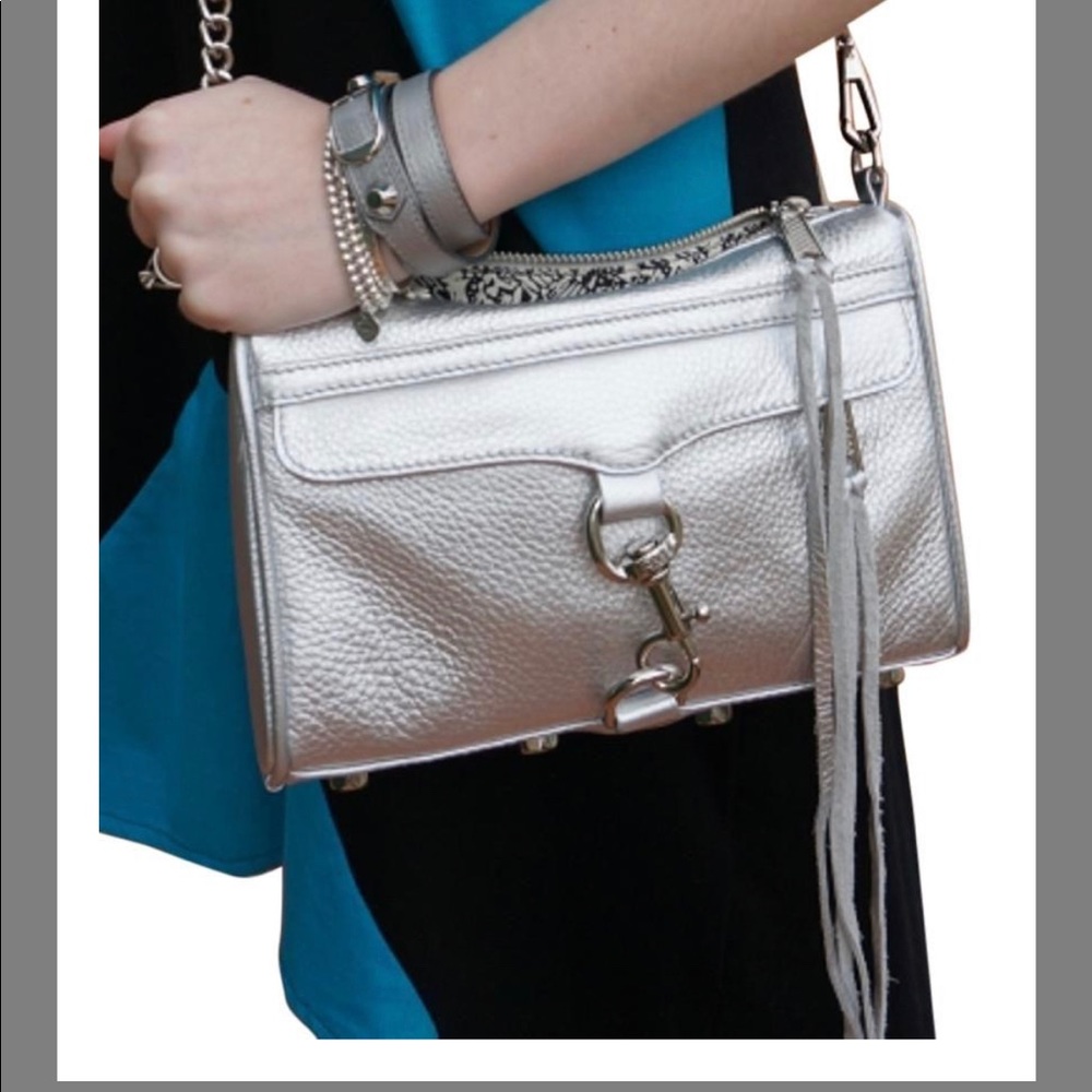 Rebecca Minkoff Mini M.A.C. Crossbody in Silver